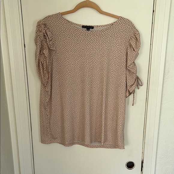 Adrianna Papell Pink Ruffled Blouse with Relaxed Fit - Picture 1 of 5